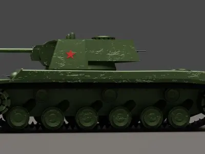 Kliment Voroshilov 1 - Low-poly style Low-poly 3D model