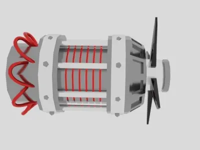 EngineCylinder propeller Low-poly 3D model