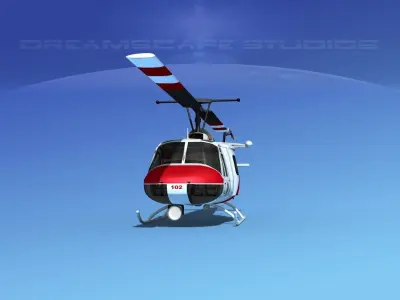 Bell 205 CALFire 3D model
