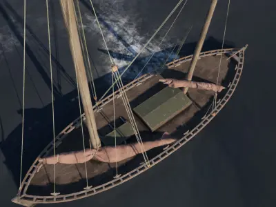 Sail boat Low-poly 3D model