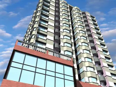 16 Story Commercial Building 3D model