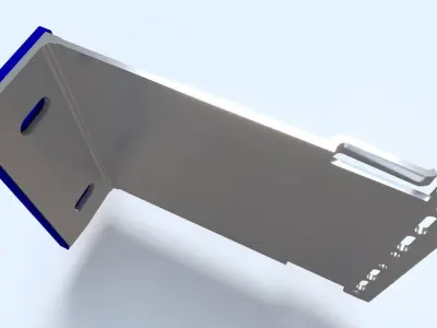 Cladding helping hand aluminium bracket Low-poly 3D model