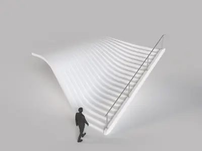 Stairs with Sweep Architectural Set X4 3D model