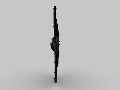 Viking Round Shield Low-poly 3D model