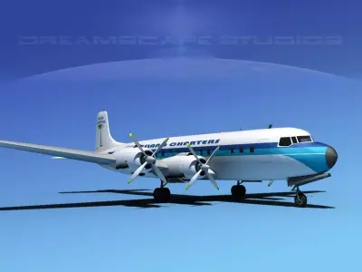Douglas DC-7C Island Charters 3D model