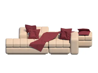 family sofa - Livingroom sofa - comfortable Free 3D model