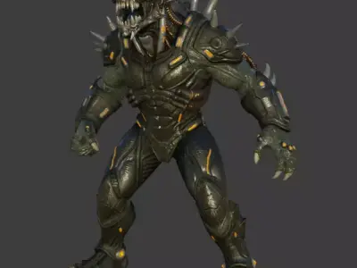 Alien Vorgon Low-poly 3D model