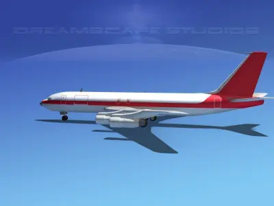 Boeing 707 Unmarked Cargo 3D model