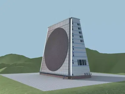  Paving Claw Phased Array Radar  Chinese Radar 3D model
