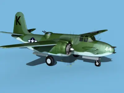 Douglas A-20G Havoc V03 3D model