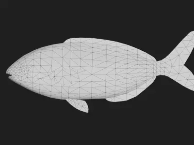 Porgy Low-poly 3D model