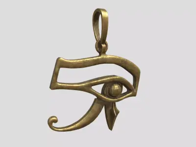 Decorative Golden Eye 3D model