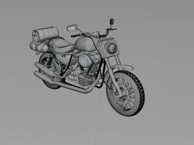 harley davidson moto bike 3D model