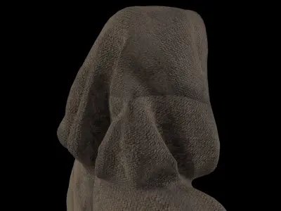 old dirty damaged simple coat  Low-poly 3D model