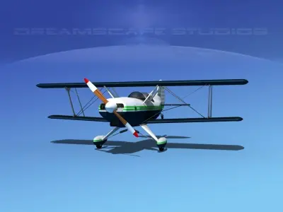 Acro Sport II Biplane 3D model