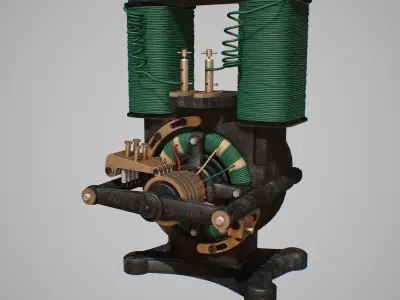 Vintage motor 3D model