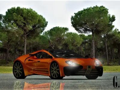 ROYAL-17 bugatti veyron wallpaper Free low-poly 3D model