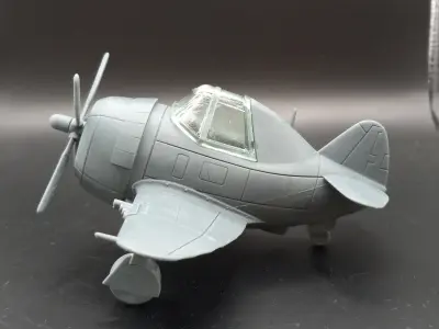 P-47 Thunderbolt  Razorback 3D Printable Egg Plane 3D print model