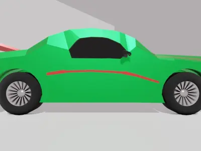 Low poly Car racing Free 3D model