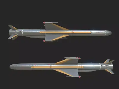 KD-88 air-to-surface missile AKD88 missile C-802AKG Low-poly 3D model