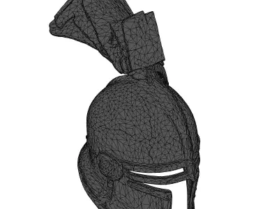 Battered Steel Medieval Helmet 3D model