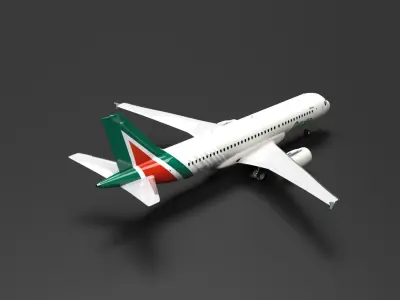 Airbus A320 Alitalia Livery 3D model 3D model