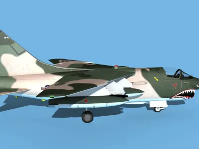 Chance Vought A-7E Corsair II V02 USAF 3D model