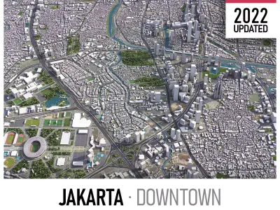 Jakarta Low-poly 3D model