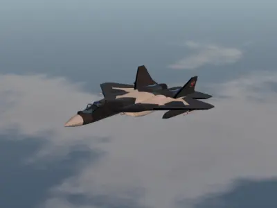 SU-57 Felon 3D Model Low-poly 3D model