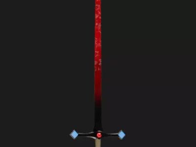 Futuristic Energy Longsword v2 Low-poly 3D model