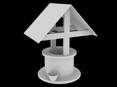 Medieval Well Lowpoly Low-poly 3D model