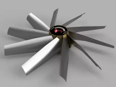 mechanical fan 2 3D model