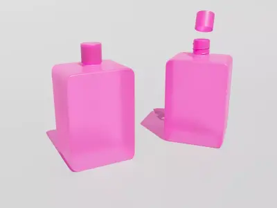 Square Bottle Low-poly 3D model