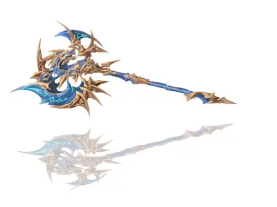 Sacred Axe Low-poly 3D model