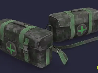 Medical Bag Low-poly 3D model
