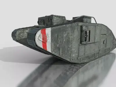 Mark V British Heavy Tank WW1 3D model