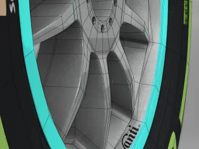 W06 Intermediate front tyre Low-poly 3D model