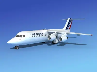 BAe 146-300 Air France 3D model