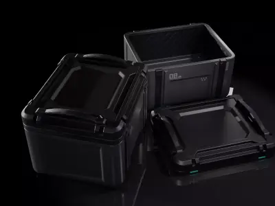 Sci-fi crate Low-poly 3D model