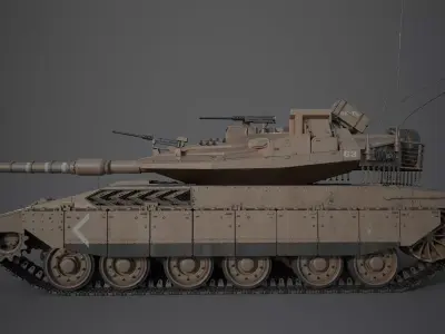 Merkava Tank  Low-poly 3D model