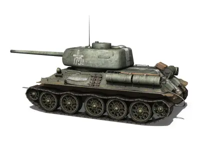 T-34 85 - Soviet medium tank - 170 3D model