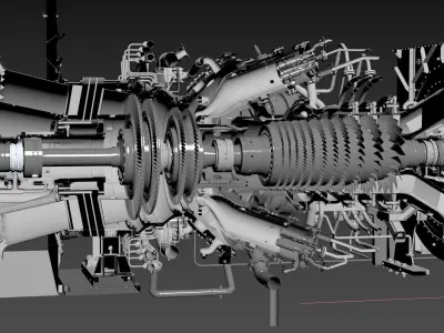 Gas turbine engine 3D model