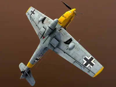 Fighter Germany Aircraft   bf109  Me-109 WWII World War II Nazi 3D model