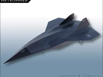 Lockheed SR-72 Darkstar Low-poly 3D model