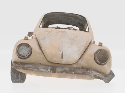  VW Beetle wreck Free 3D model