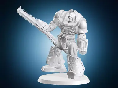 Space Marine Chainsaw Sword 3D print model