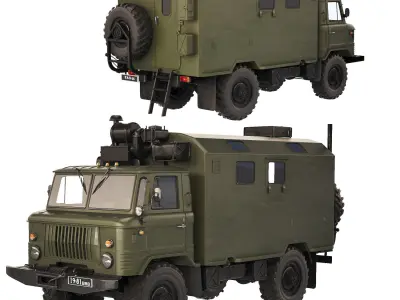GAZ 66 kung 1988 3D model