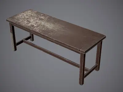 Bench Painted Free low-poly 3D model