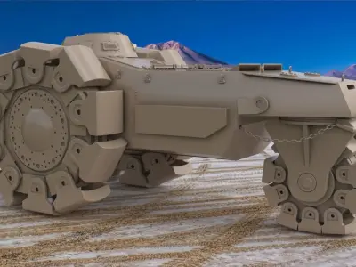 Alkett VsKfz 617 Minenrumer Clay Vray  3D model