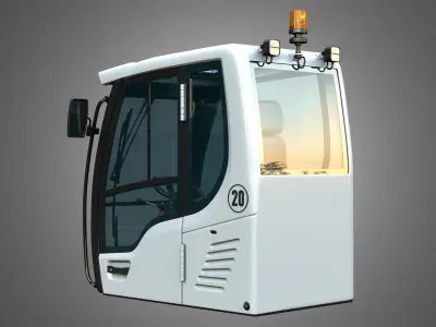 A918 Compact Litronic Excavator Cabin 3D model